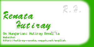 renata hutiray business card